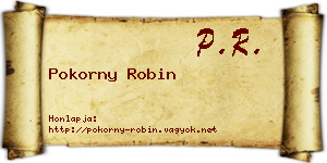Pokorny Robin névjegykártya
